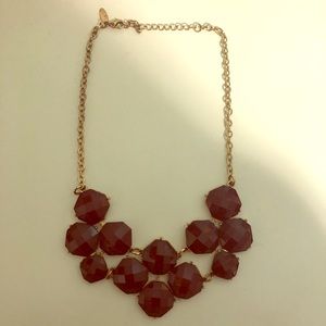 Burgundy statement necklace
